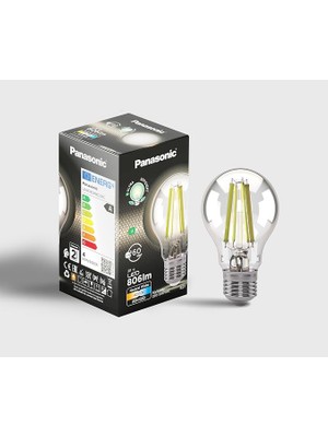 Ahes Filament Ampul E27 A Sınıfı Enerji 3.8W 806LM 4000K Clear