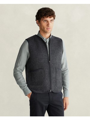 Gant Erkek Gri Regular Fit Yelek