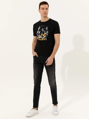Cacharel Siyah Slim Fit Jean Pantolon