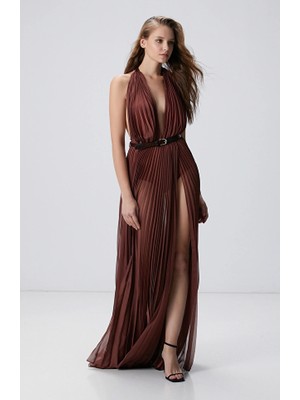 Network Brown Evening Dress