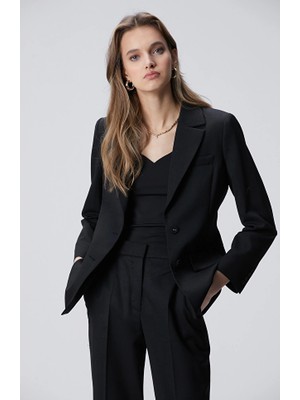 Network Black Wool Blend Blazer