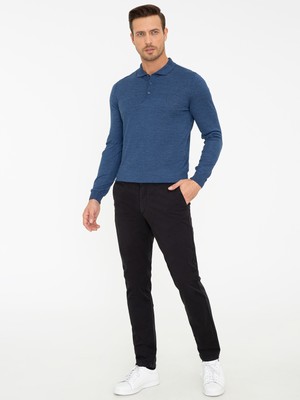 Cacharel Anthracite Slim Fit Canvas Trousers