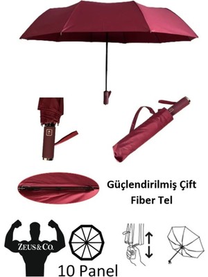 Maison Luré Rüzgarda Kırılmayan Tam Otomatik Güçlü Dayanıklı Şemsiye