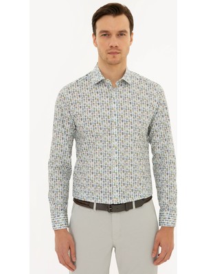 Cacharel Beyaz Slim Fit Uzun Kollu Gömlek