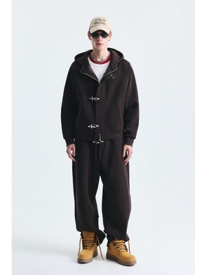 Vamos Oversize Klips Kapama Sweatshirt Takım