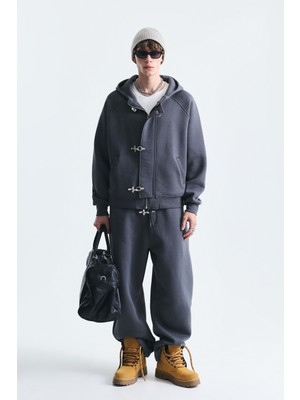 Vamos Oversize Klips Kapama Sweatshirt Takım