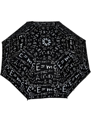 Maison Luré Unısex Siyah Matematik Desenli Şemsiye