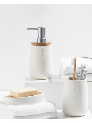 Ahes Coco Cera 3-Lü Banyo Seti, Beyaz