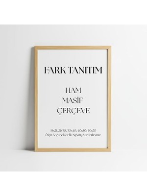 Ahes Tanıtım Premium Masif Çam Çerçeve - 3mm Mdf Arkalık - 500 Mikron Kırılmaz Şeffaf Pvc Ön Koruma - Şık ve Dayanıklı Duvar Ahşap Çerçevesi (Ham, 40CM x 50CM)