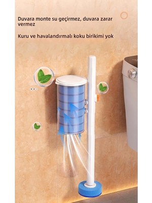 Ahes Duvara Monte Tek Kullanımlık Tuvalet Fırçası Seti Temizlik Sistemi