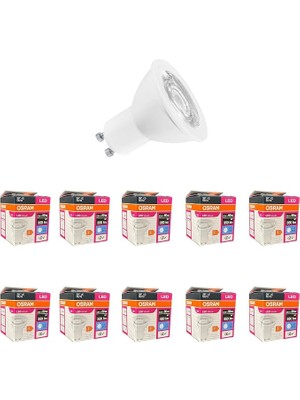 Ahes 4,5W GU10 LED Ampul 4000K – 10'lu Ekonomik Paket | Günışığı, 350 Lümen, 36° Işık Açısı, Enerji Tasarruflu, 15000 Saat Ömürlü