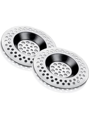 Ahes Lavabo Süzgeci Evye Süzgeç 2'li Set 8 cm Pratik Mutfak Aleti Banyo/küvet Delikleri Gider Temizliği Uzun Ömürlü Metalik Süzgeç