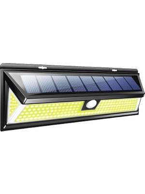 Ahes Solar 180 LED Güneş Enerjili Kumandalı 3 Modlu Duvar Lambası
