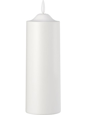 Ahes Blok Mum, Beyaz, 19 Cm, Pilli