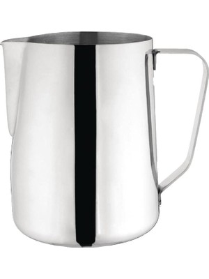 Ahes Paslanmaz Çelik Süt Potu - Kahve Potu - Pitcher Sütlük - Süt Köpürtücü - Köpürtme Kabı - 1000 ml