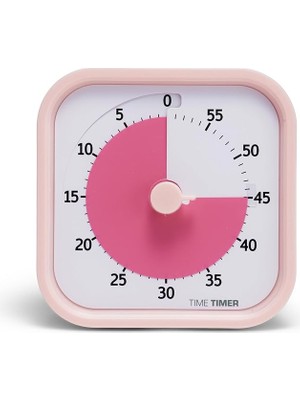 Ahes Tımer Home Mod - 60 Dakika Çocuk Görsel Zamanlayıcı Ev Sürümü - Ev Eğitim Malzemeleri Çalışma Aracı, Çocuk Masası, Ofis Masası ve Sessiz Çalışmalı Toplantılar Için Zamanlayıcı (Şakayık Pembesi)