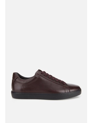 Yaya By Hotiç Erkek Kahverengi Deri Bağcıklı Sneaker