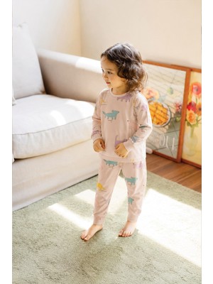 Desenli Mevsimlik Pijama Takım 1-7 Yaş Sand