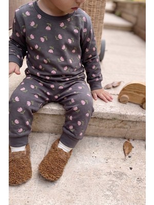 Cigit Desenli Pijama Takımı 2-8 Yaş Füme