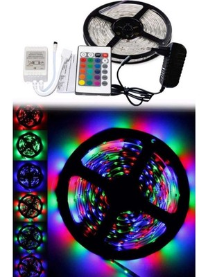 Dekoratif Rgb Şerit LED Seti 5 Metre Kumandalı Iç Dış Mekan