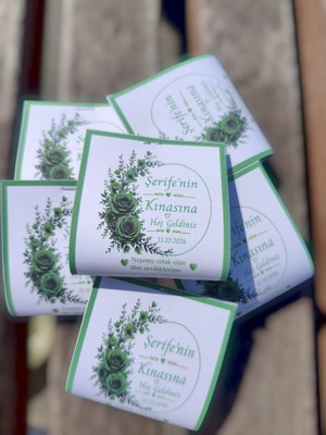 The Bıggest Impact 48 Adet Kişiye Özel Tasarım Kartlı Hijyenik Stick Kına Dağıtmalığı - 3-4 Gram Kına Hediyeliği