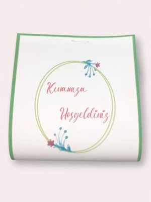 The Bıggest Impact 50 Adet Minimalist Çelenk Tasarımlı Kına Hediyeliği (6x6,5 Cm) - 3-4 gr Hijyenik Paketli Dağıtmalık Kına