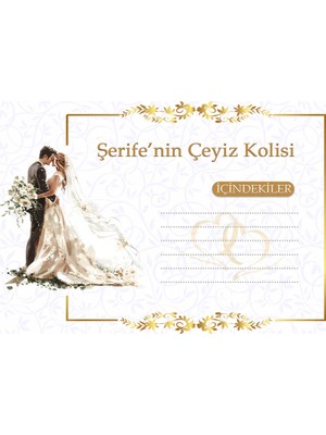 The Bıggest Impact 20 Adet Kişiye Özel Gelin Çeyizi Koli Etiketi Sticker A4 (10 Adet) – Renkli Kutu, Koli Etiketi