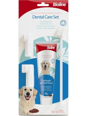 Bioline Köpekler Için Ağız Temizleme Jeli ve Diş Fırçası Seti
