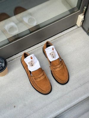 Erva'nın Butiği Taba Süet (Serly) Büzgü Detay Rahat Kadın Loafer
