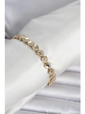 Efnaz Style Xuping Kalp Model Gold Renk Kadın Bileklik