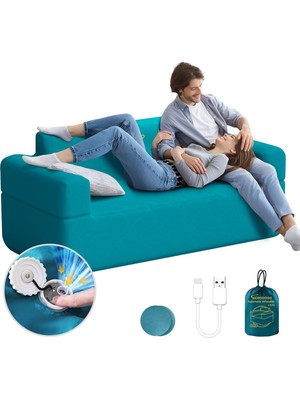 Odea Aerogogo Şişme Kanepe, Kendinden Şişen Kanepe, Dahili Şarj Edilebilir Hava Pompası, 4kpa Yüksek Basınç ve Dayanıklı, Piknik Plaj Ev Için Kamp Kanepesi (Loveseat)