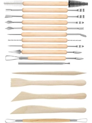Odea Artlantis Seramik ve Çömlek Şekillendirme Seti Ebeşuar 16 Parça 1 Paket Kil Modelaj Modelleme Heykel Şekillendirici Hobi Sanatsal