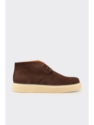 Elle Brown Leather Men's Casual Boots