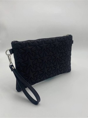 Rivina Zera E Siyah Inci Detaylı Kadın Portföy Clutch Çanta