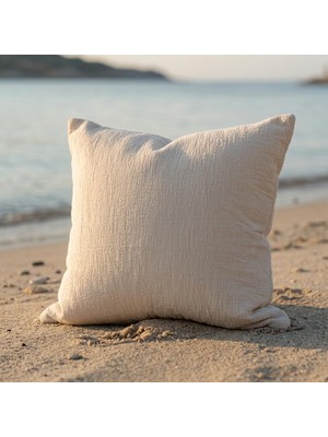 Mythriva Tr Bürümcüklü Doğal Pamuk Kırlent Kılıfı 50X50 Cm, 2'li Set