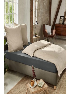 Mythriva Tr 100 x 200 cm Düz Pamuklu Tek Kişilik Lastikli Fitted Penye Çarşaf