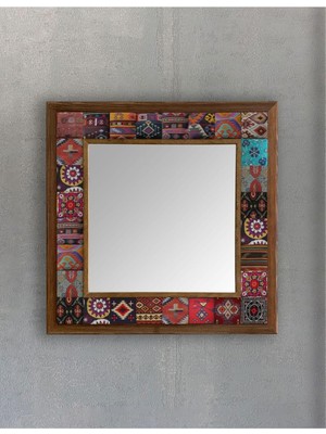Mythriva Tr Oscar Stone Decor Masif Çerçeveli Mozaik Taş Ayna 43 cm x 43 cm AYN4040-022