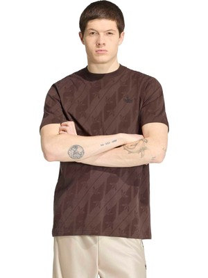 AIA4531 Adidas Monogram Aop Te Erkek T-Shirt Kahve