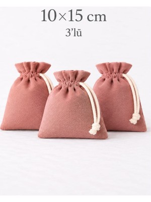 Alaseren 10X15 cm Kadife Dokulu Büzgülü Kese 3’lü – Lavanta, Takı ve Nikah Hediyelik Çok Amaçlı Bez Poşet