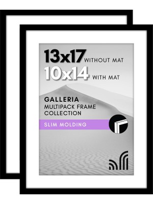 Odea Tr 13X17 Poster Çerçevesi 2 Inç Siyah Set - Mat ile 10X14 Resim Çerçevesi Veya 13X17 Mat Olmayan Çerçeve Olarak Kullanın - Yatay Veya Dikey Ekran Için Pleksiglas Kapaklı Kolaj Resim