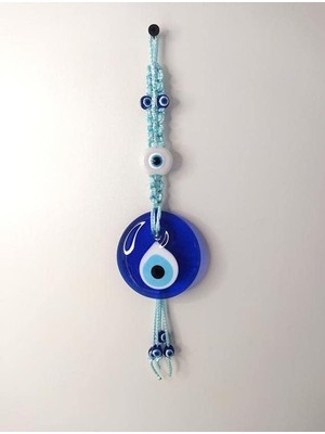 Odea Tr Cam Nazar Kötü Göz Kovucu Hand Made Ağaç Duvar Dekorasyonu Makrome Nazarlık Duvar Ağaç Ev Süsü