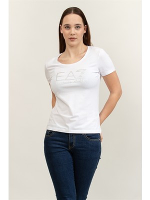 Ea7 Kadın T-Shirt Beyaz