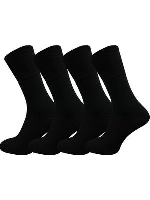 Odea Tr 4'lü Premium Kutulu Diyabetik Sağlık Viskon Çorabı - Lastiksiz Bel, Dikişsiz, Şişmiş Ayaklara Uygun - Unisex, Erkek & Kadın Için Nefes Alabilir, Kan Dolaşımına Destek