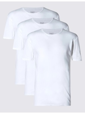 Marks & Spencer Pure Cotton 3-Pack Short Sleeve Undershirt Set