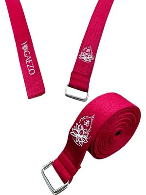 Odea Tr Lotus Çiçeği Baskılı Yoga Kemeri 200 cm x 4,5 CM%100 Pamuklu