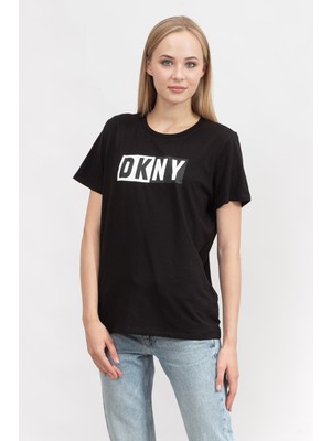 Dkny Kadın Bisiklet Yaka T-Shirt Siyah