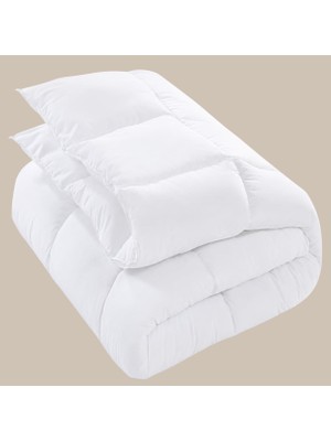 Odea Tr Primavera Home Çift Kişilik Mikrofiber Yorgan 195X215 cm – 4 Mevsim, Silikonize Elyaf Dolgulu, Hafif ve Yumuşak, Makinede Yıkanabilir, Beyaz