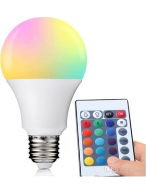 Odea Tr Renk Değiştiren LED Ampul Dimmerli 9W Rgb Uzaktan Kumandalı Renkli Ampül, WIN-1219
