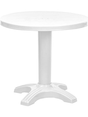 Odea Tr SY-2556 Beyaz Yuvarlak Plastik Masa 80X72 cm 51012