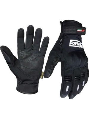 Odea Tr Forte Gt 07 Su Geçirmez Reflektif Softshel Motosiklet Eldiveni Siyah L Beden